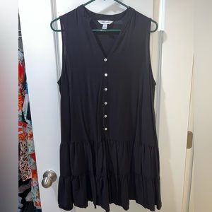 Nine West Large Button Down Dress Black